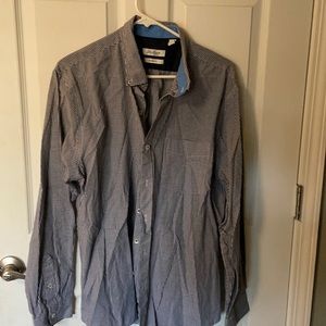 Blue/white plaid button up